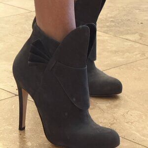 Sarah Flint Gray High Heel Ankle Boot, Size 38
